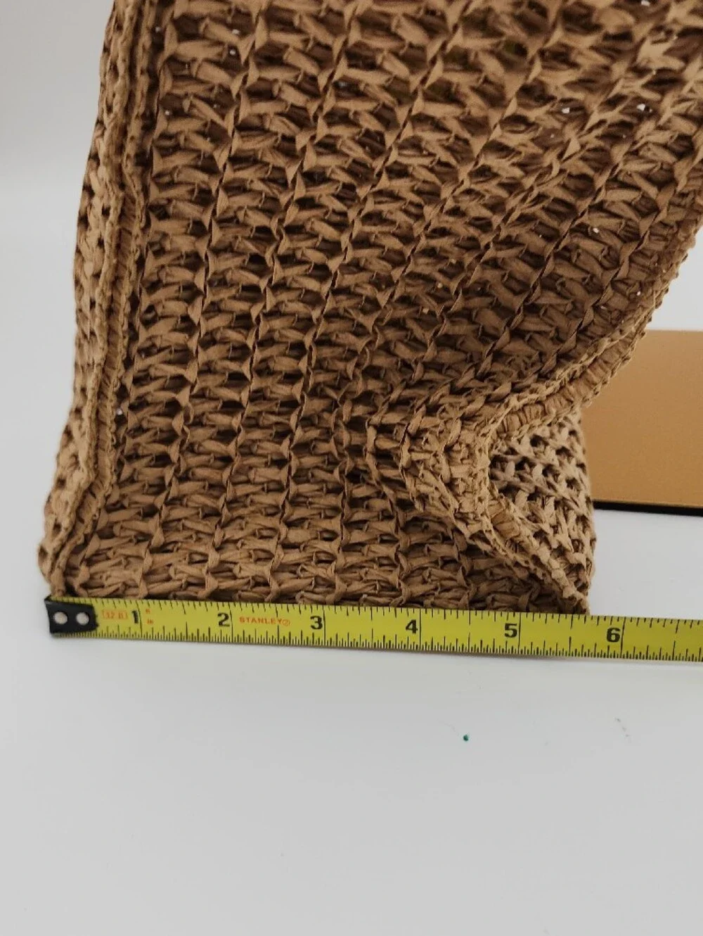 Sonoma Aloha Straw Tote Bag in Brown with Yellow Accent
